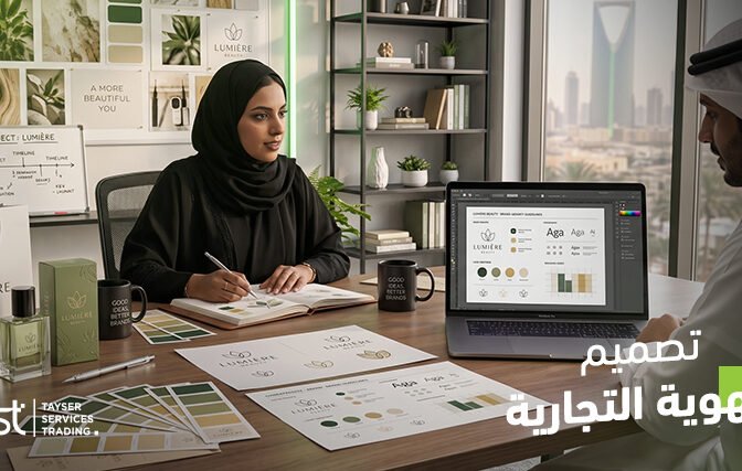 تصميم الهوية التجارية لبناء علامة مميزة تعكس قوة نشاطك